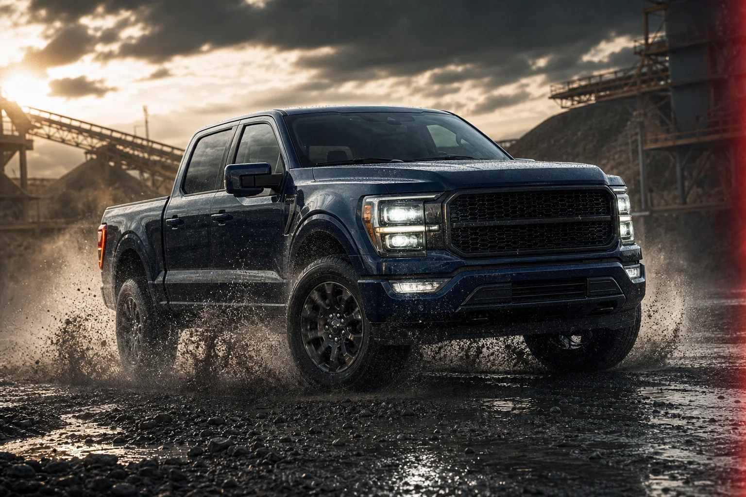 Ford F-150 в индустриальном окружении